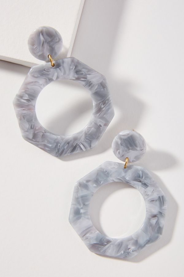 Apres Ski Octagon Hoop Earrings | Anthropologie