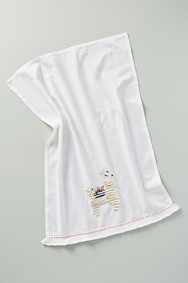 Slide View: 1: Cozy Llama Dish Towel