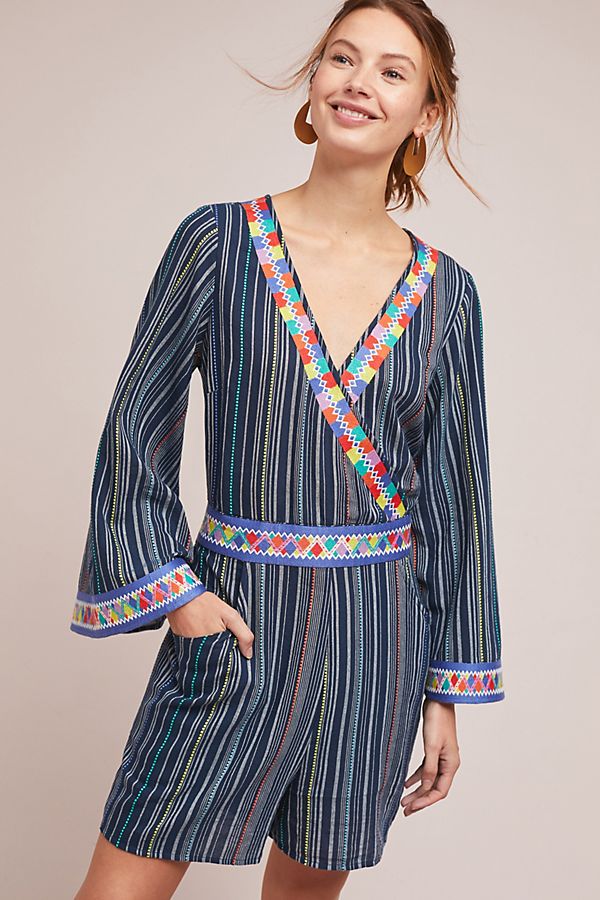 Slide View: 1: Nantucket Striped Romper
