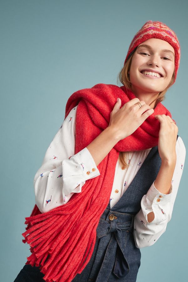 Slide View: 1: Cozy Blanket Scarf