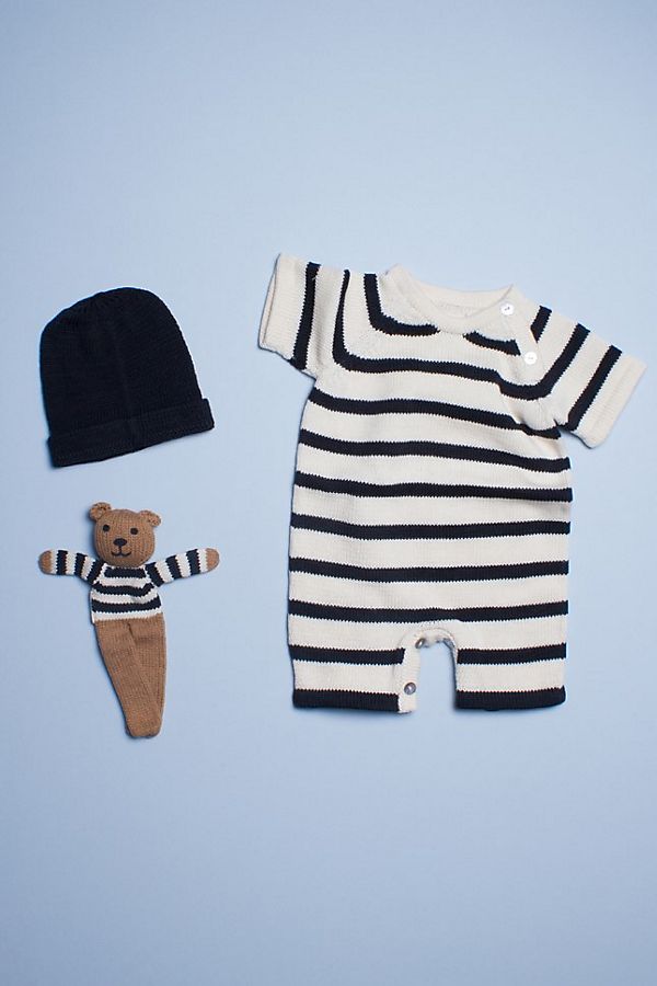 Slide View: 1: Estella Organic Bear Baby Romper Gift Set