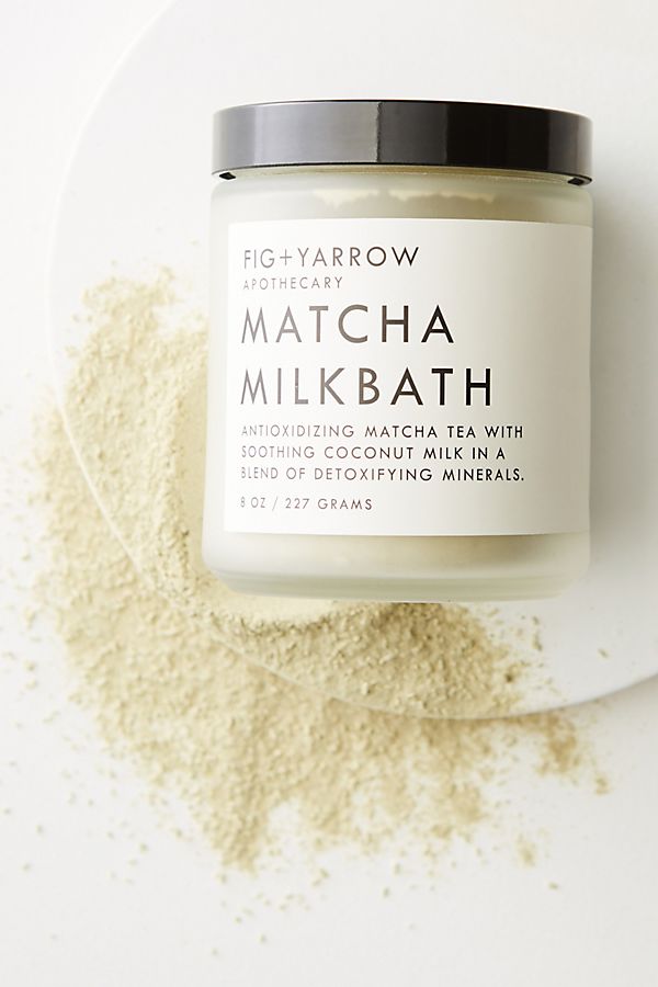Fig + Yarrow Matcha Milk Bath Jar | Anthropologie