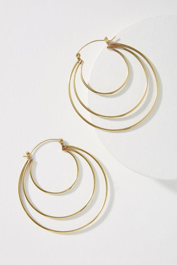 Cut-Out Hoop Earrings | Anthropologie