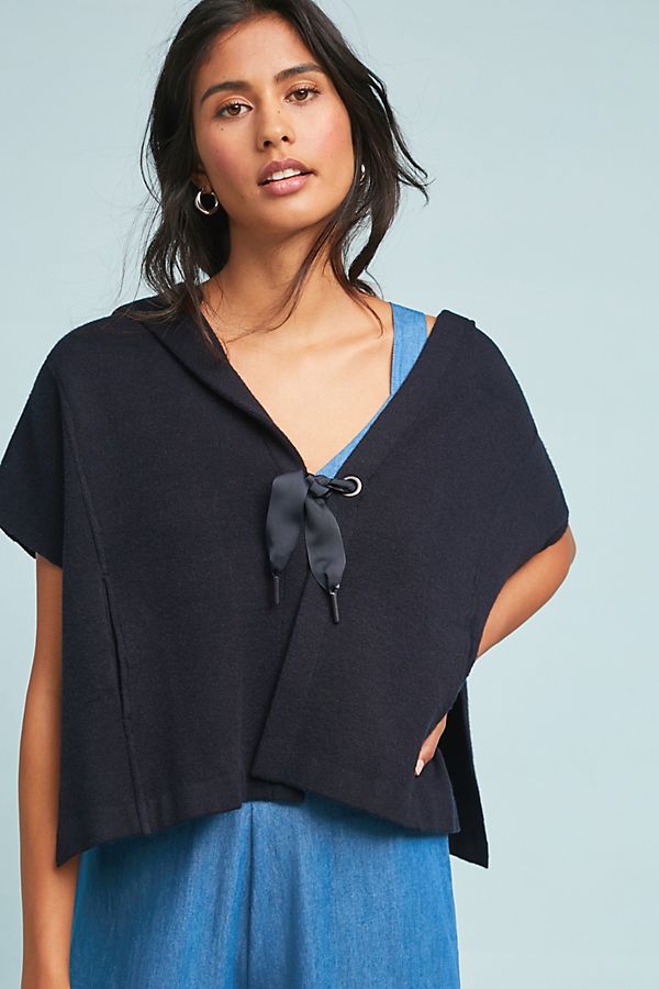 Slide View: 3: Tie-Front Poncho