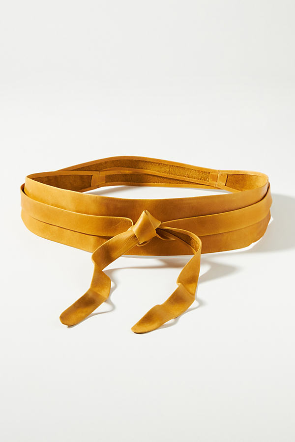 Ada Classic Wrap Belt In Yellow