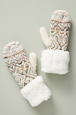 Sherpa Fair Isle Mittens | Anthropologie