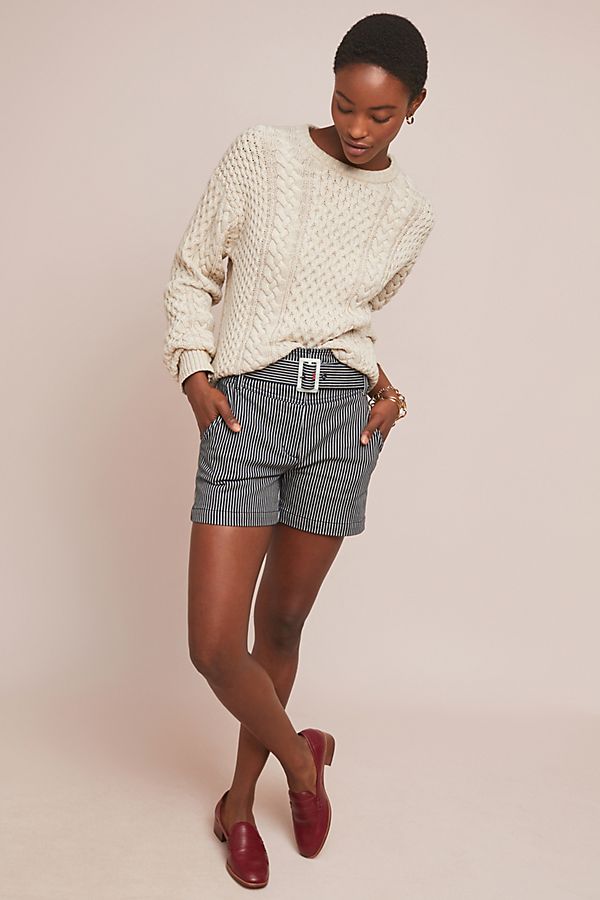 Slide View: 1: Railroad Striped Shorts