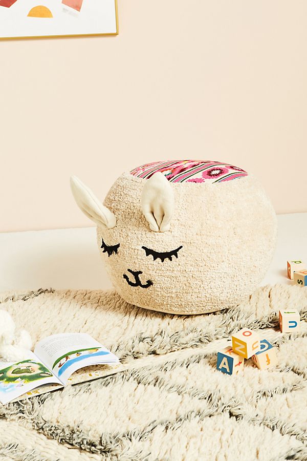 Slide View: 1: Llama Pouf