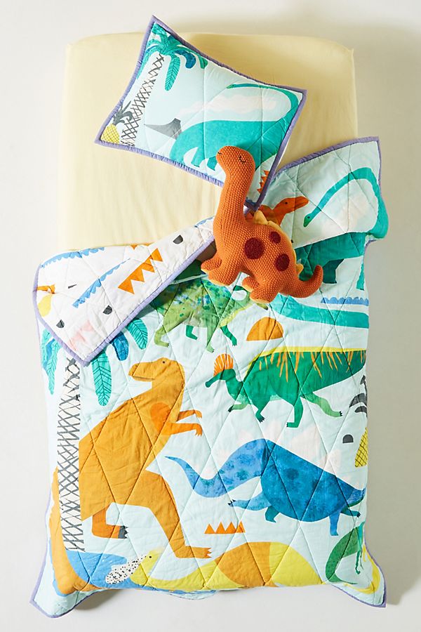 Slide View: 5: Natasha Durley Dinosaur Dreams Kids Quilt
