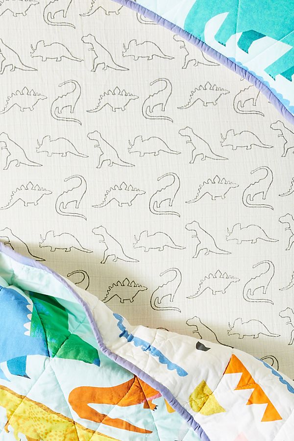 Slide View: 1: Dinosaur Crib Sheet
