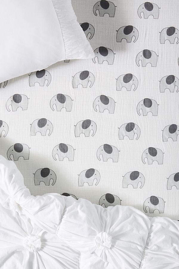 Slide View: 1: Nature Printed Crib Sheet