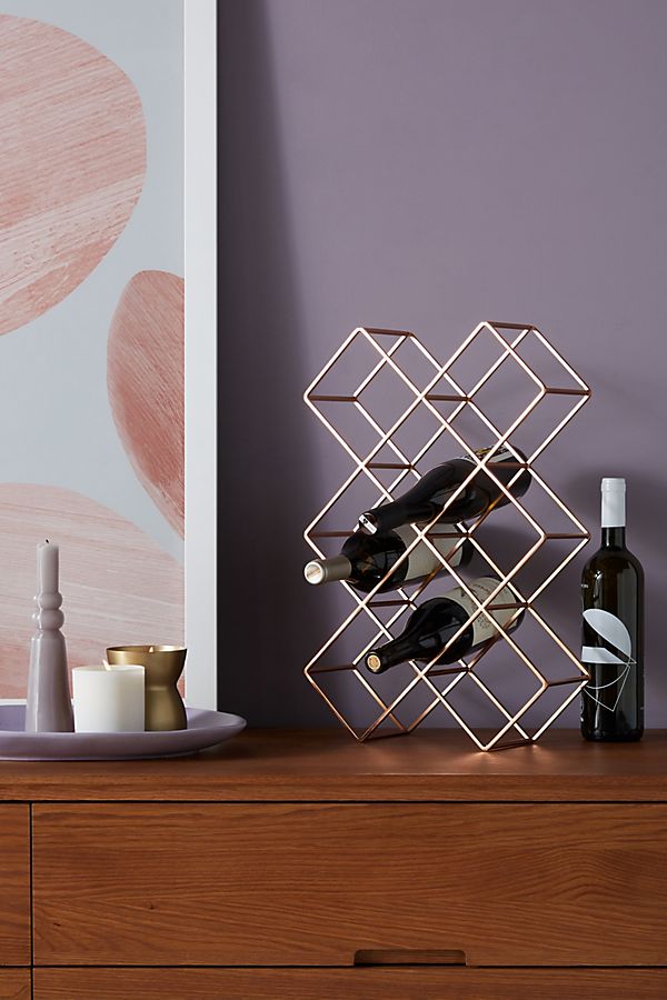 Slide View: 1: Geometric Wine Rack