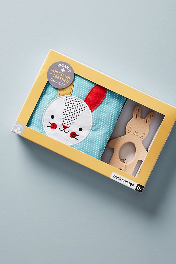 Slide View: 1: Bunny Book + Teether Set