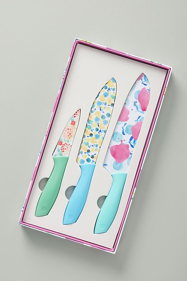 Slide View: 1: Zooey Kitchen Knives, Set of 3