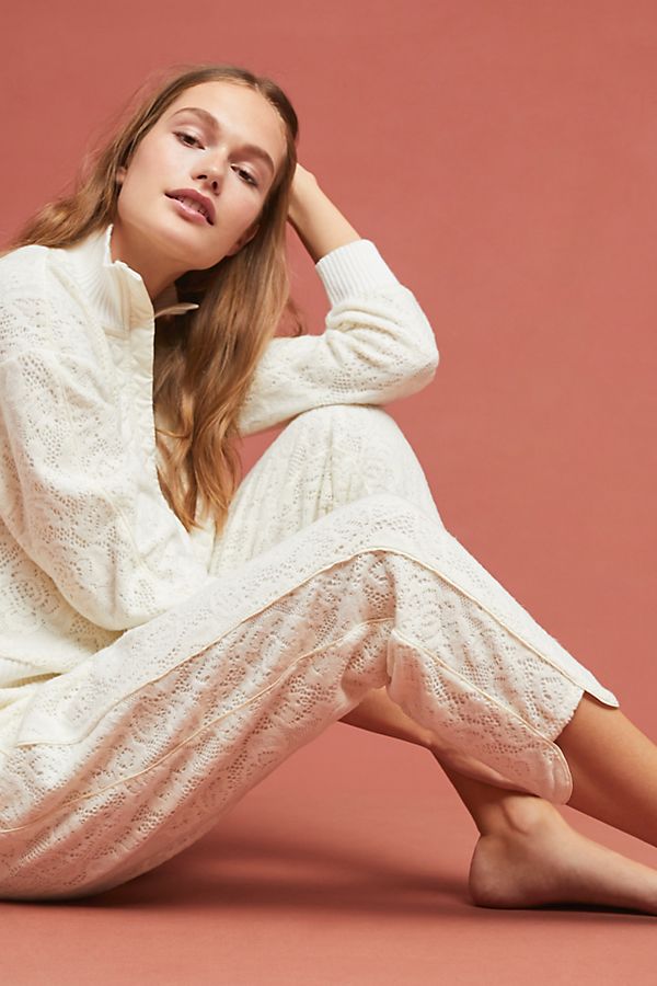 Slide View: 1: Quilted Lace Joggers