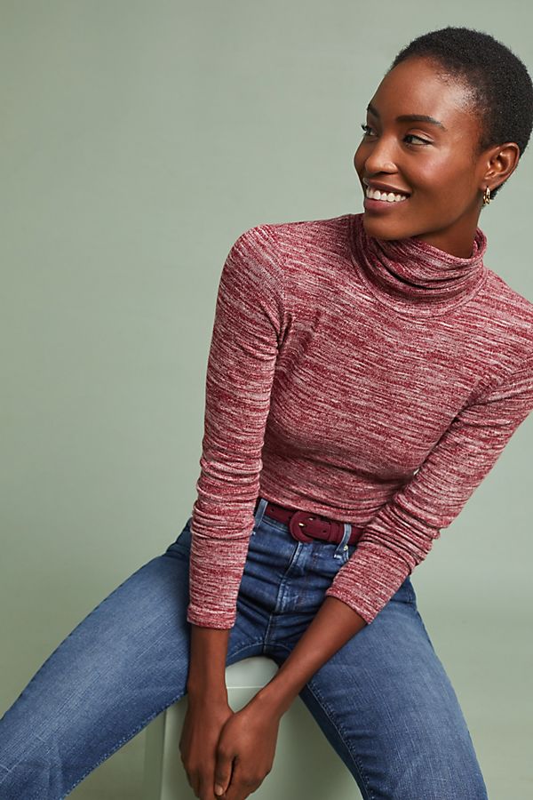 Slide View: 1: Marled Turtleneck