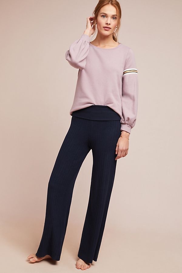Slide View: 1: Foldover Wide-Leg Pants