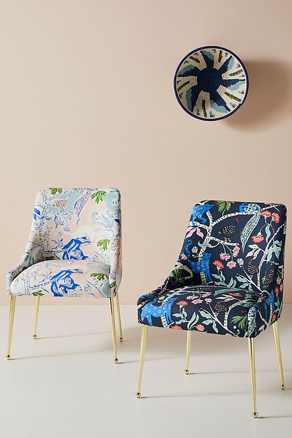 Slide View: 1: Midnight Jasmine Elowen Dining Chair