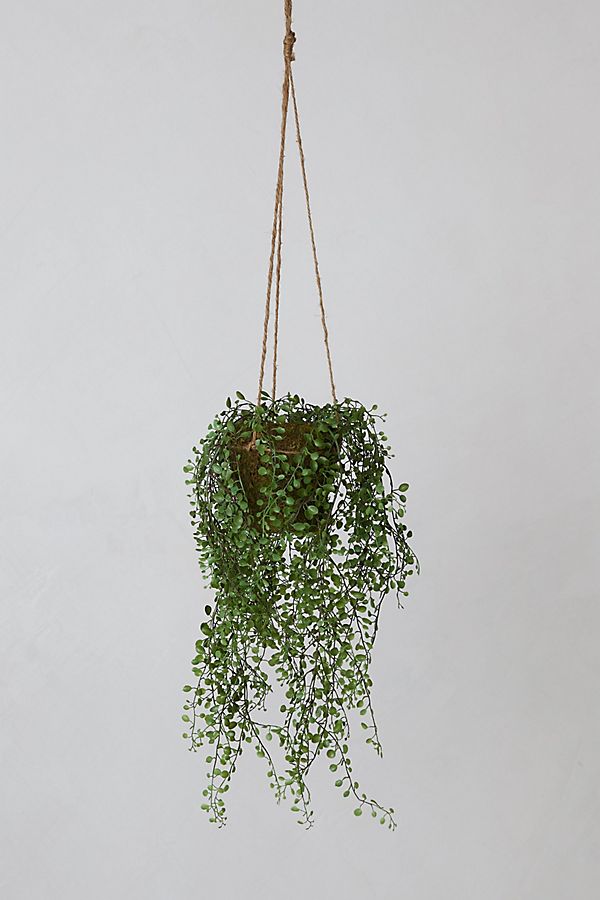 Slide View: 1: Faux Potted Hanging Plant
