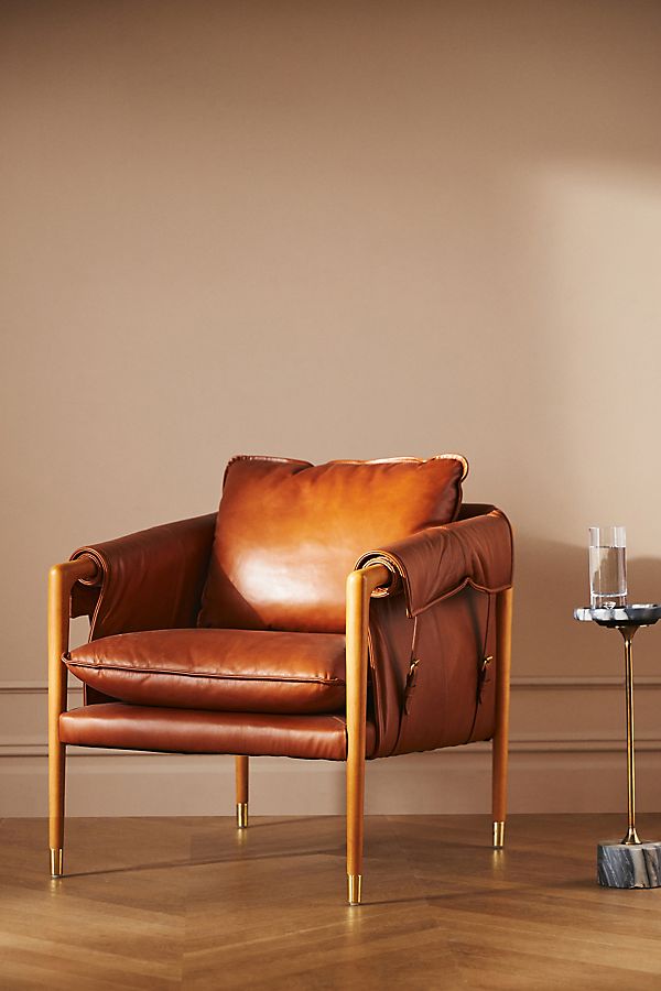 Slide View: 1: Havana Leather Chair