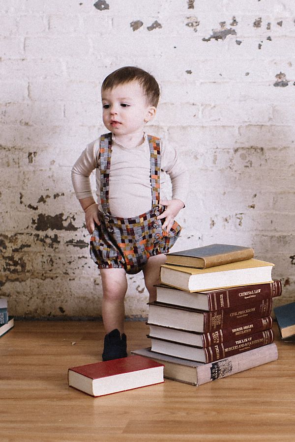 Slide View: 1: Marin + Morgan Jacquard Jeev Romper