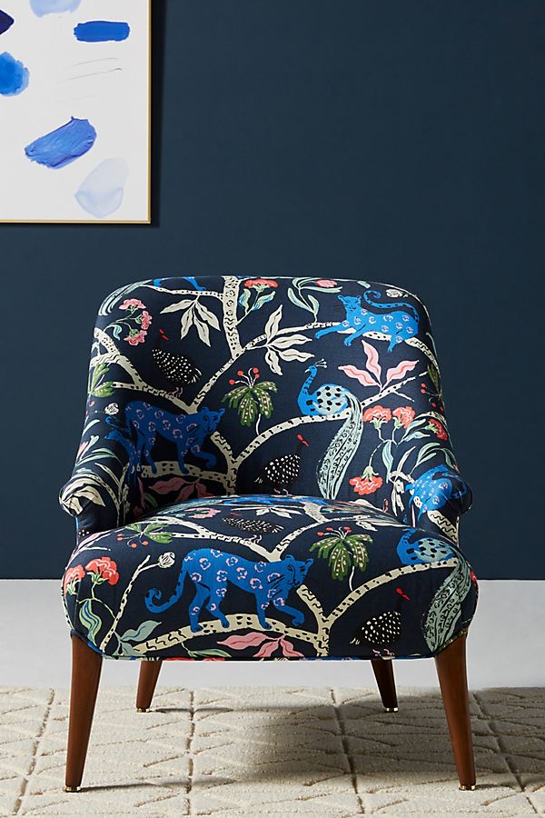Slide View: 1: Midnight Jasmine Frannie Accent Chair