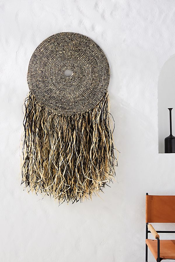 Slide View: 1: Fringed Wall Hanging