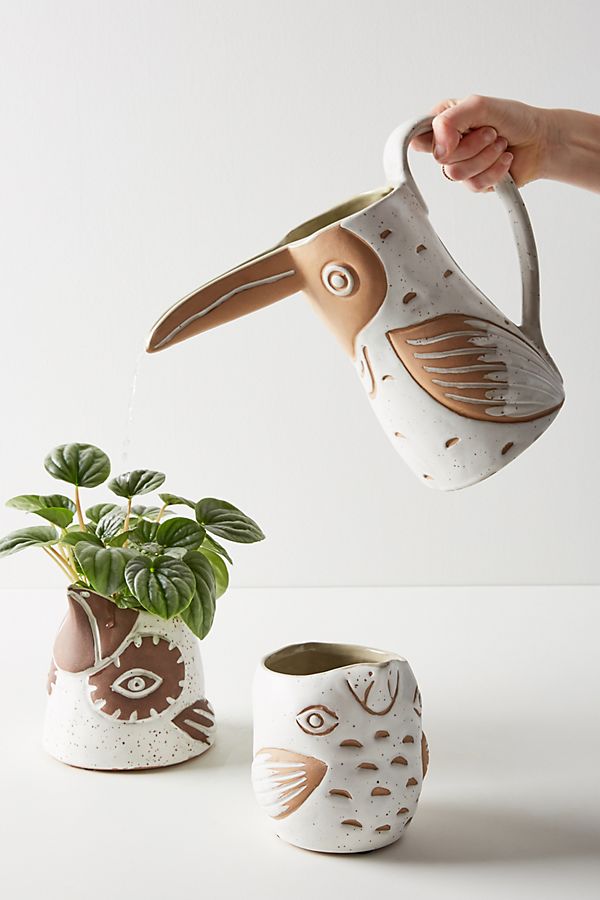 Slide View: 2: Knotwork LA Birdie Garden Pot