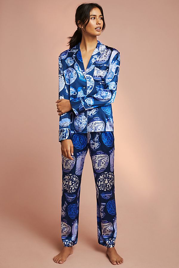 Slide View: 4: Karen Mabon Pottery Silk Sleep Shirt