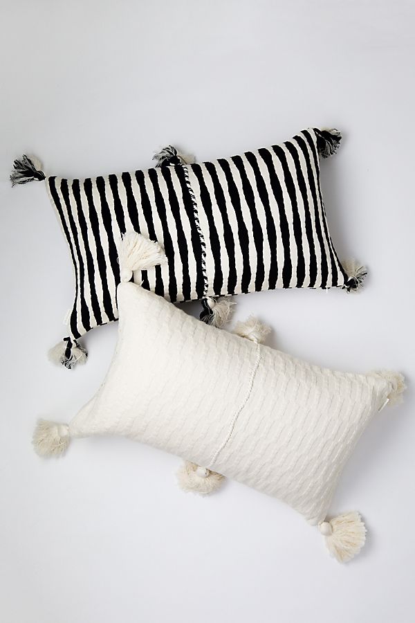 Slide View: 1: Archive New York Black and White Antigua Pillow