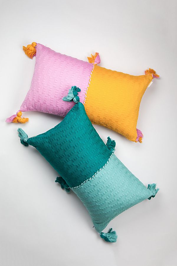 Slide View: 1: Archive New York Colorblocked Antigua Pillow
