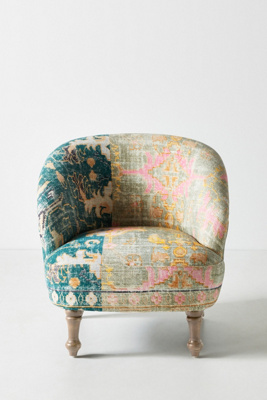 ANTHROPOLOGIE RUG-PRINTED ACCENT CHAIR