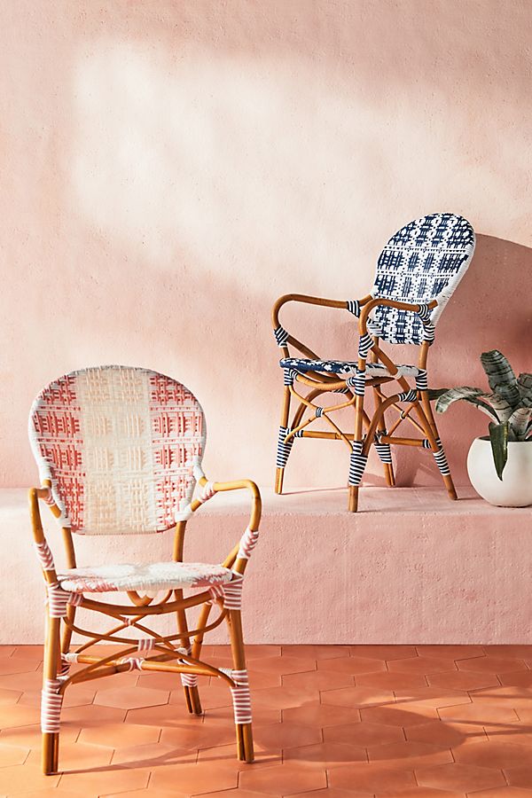 Slide View: 1: Rattan Indoor/Outdoor Bistro Chair