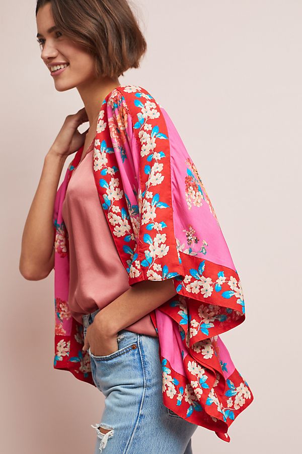 Slide View: 1: Rae Floral Jacket Kimono