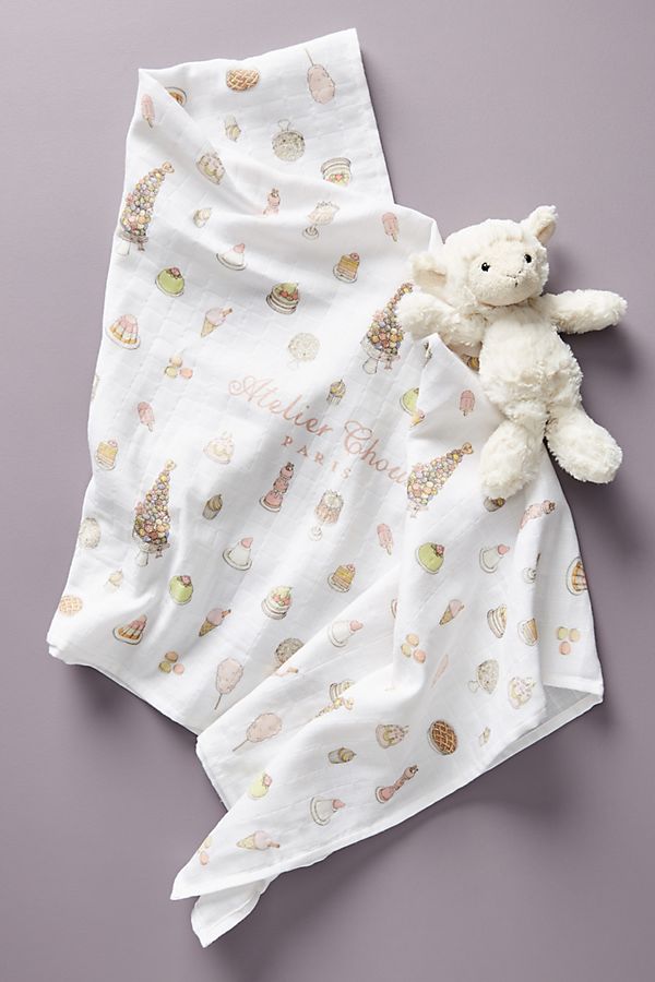 Slide View: 1: Organic Printed Swaddle