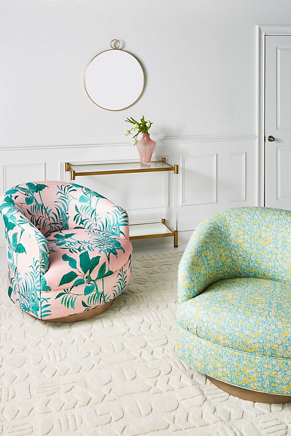 Slide View: 1: Paule Marrot Amoret Swivel Chair
