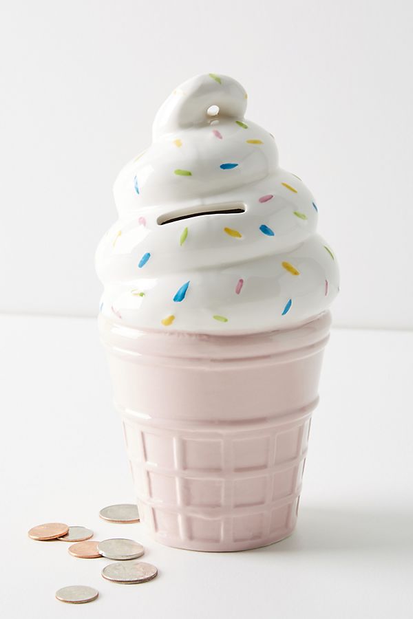 Slide View: 1: Ceramic Ice Cream Bank