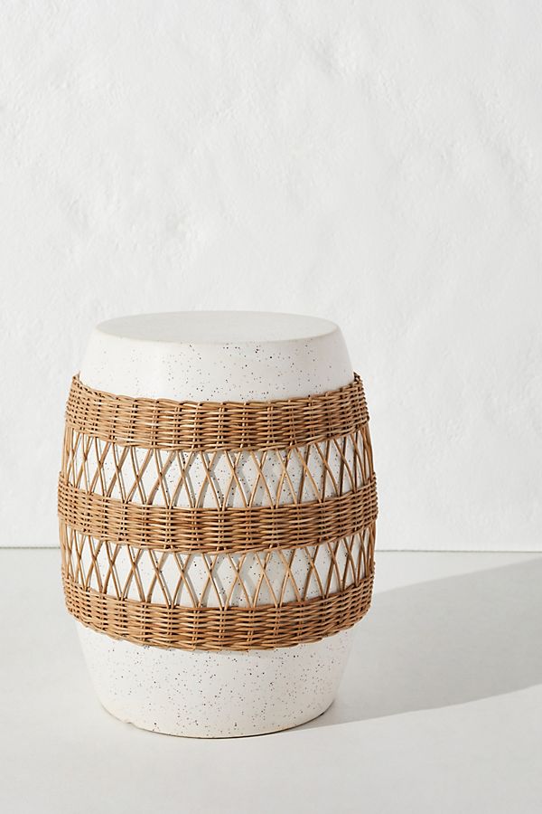 Slide View: 1: Maggie Rattan-Wrapped Stool