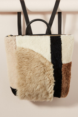 Shearling Patchwork Backpack | Anthropologie