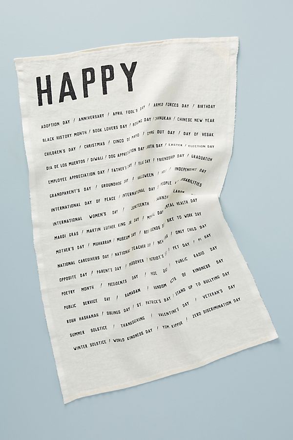 Slide View: 1: Happy Dish Towel