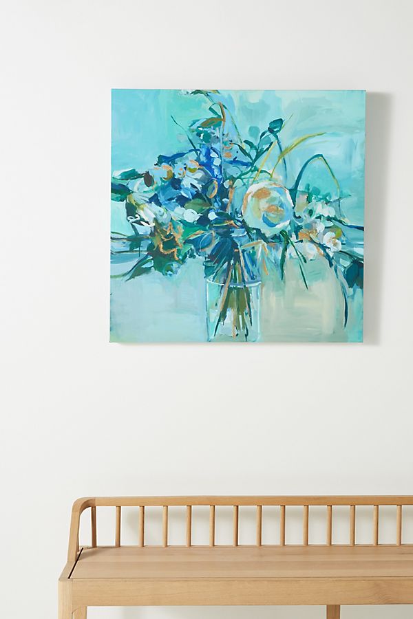 Slide View: 1: Flowers + Broken Heart Wall Art