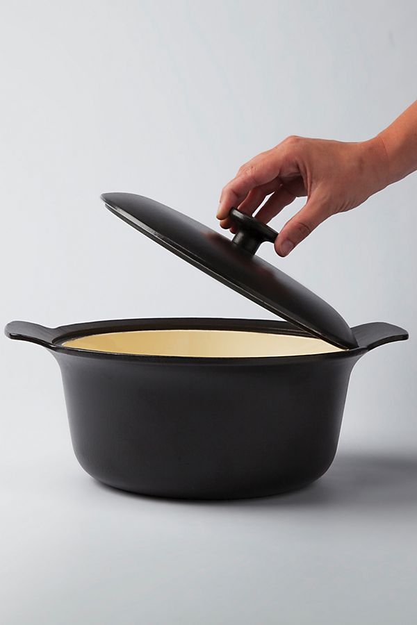 Slide View: 2: BergHOFF Ron Cast Iron Covered Stockpot