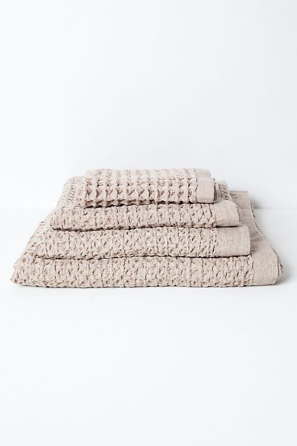 Slide View: 1: Kontex Lattice Towel, Beige