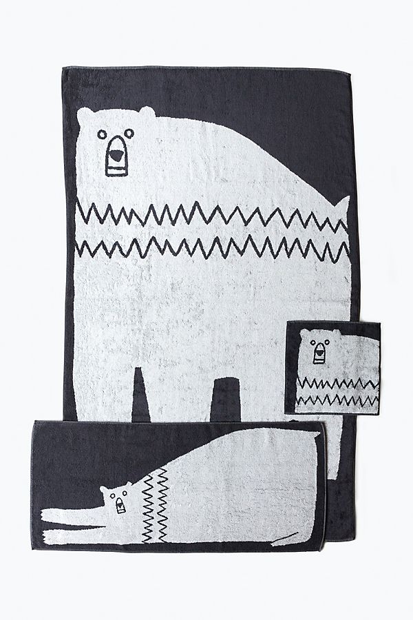 Slide View: 1: Yoshii Animal Towel, Bear