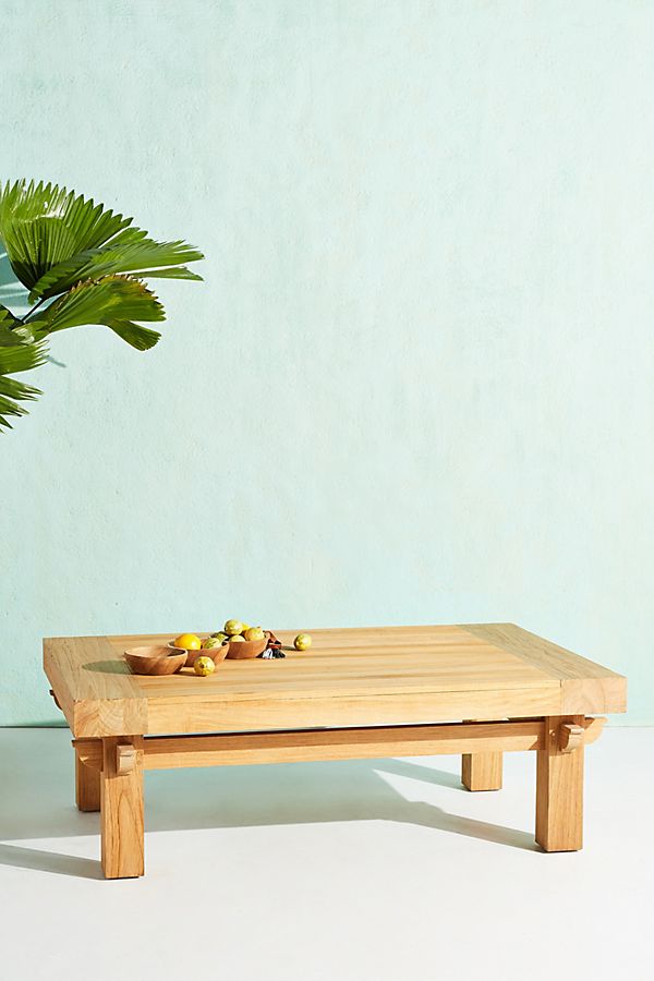 Slide View: 1: Teak Indoor/Outdoor Coffee Table