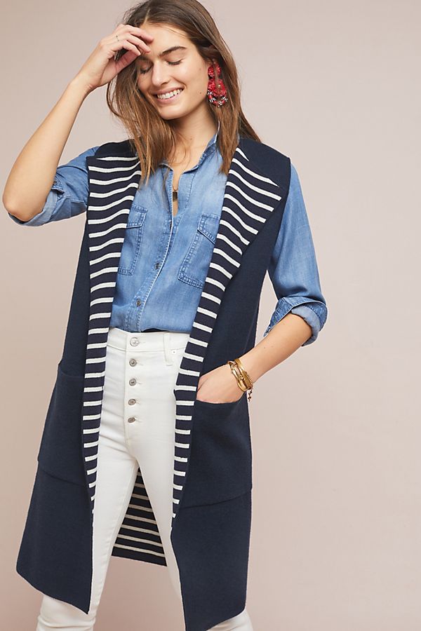 Slide View: 1: Pop Print Longline Vest