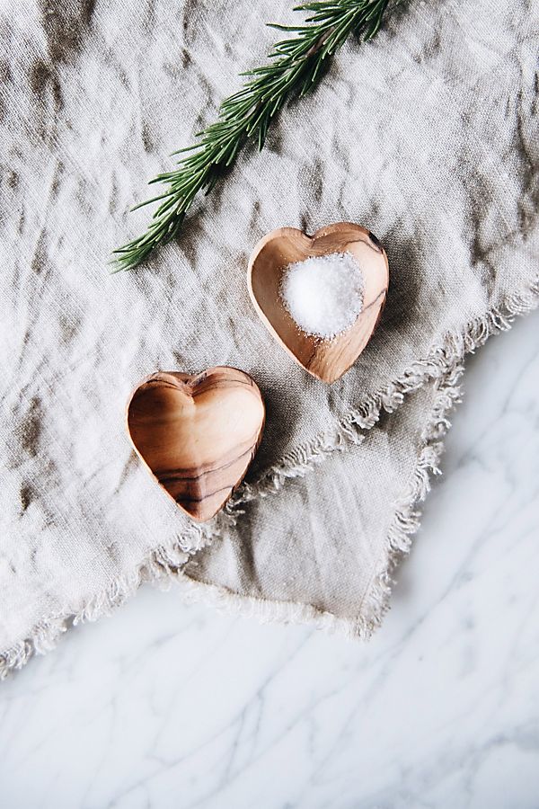 Slide View: 2: Connected Goods Mini Wood Heart Dish Set