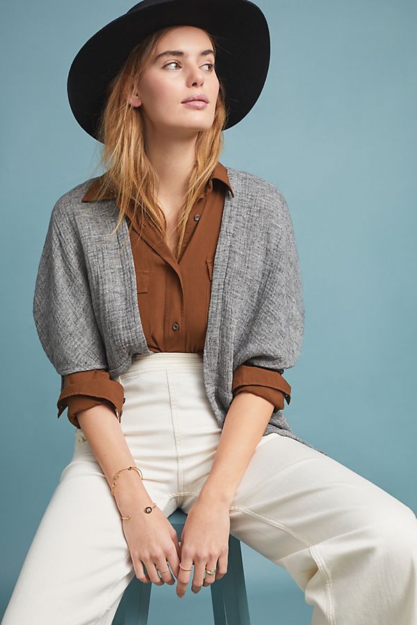 Slide View: 1: Carmen Textured Shrug