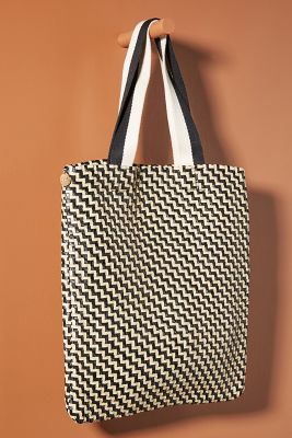 Clare V. + Woven Leather Carryall Bag