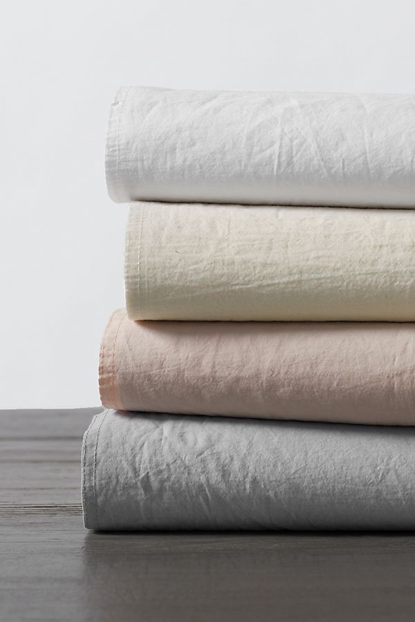 Slide View: 2: Coyuchi Organic Crinkled Percale Sheet Set